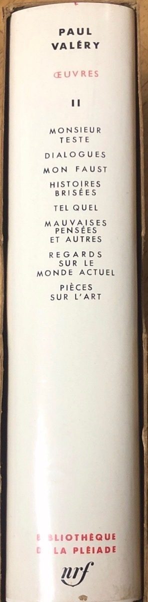 Valéry Paul, Oeuvres, Tome II, Bibliothèque de la Pléiade