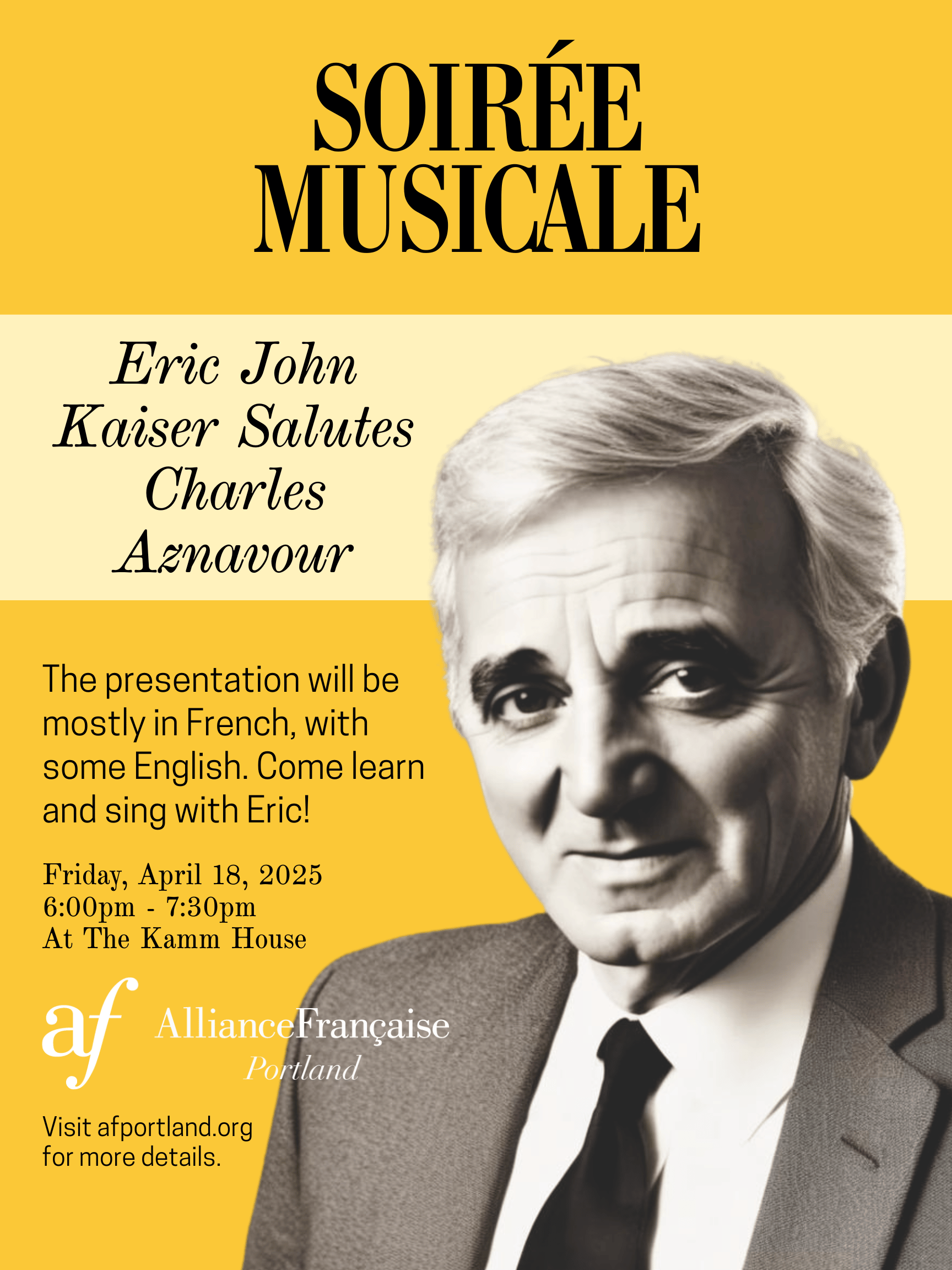 Soirée musicale : plongez dans l'univers de Charles Aznavour avec Eric John Kaiser